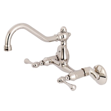KS3226BL 6-Inch Adjustable Center Wall Mount Kitchen Faucet